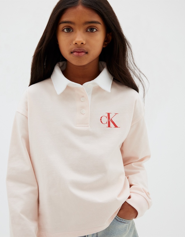 Calvin Klein Jeans - Girls Rugby Monologo Longsleeve Polo
