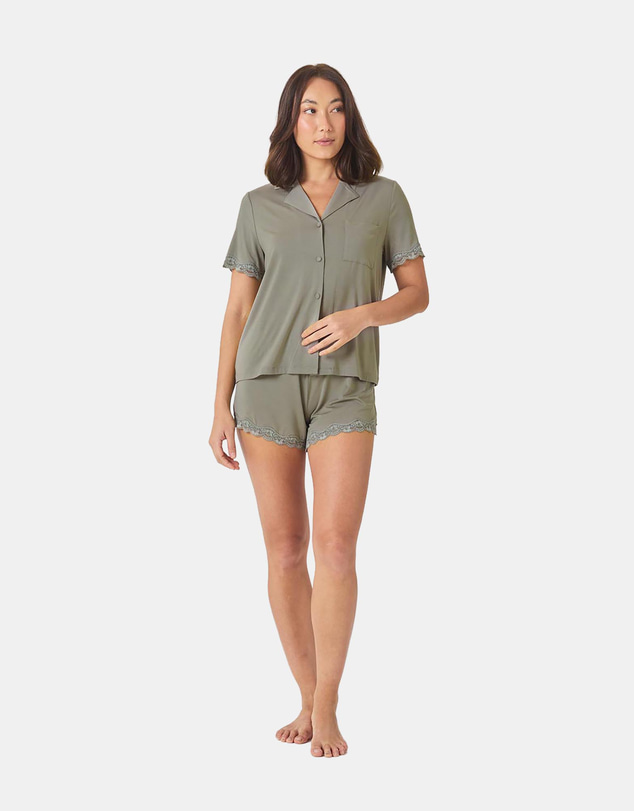 Gingerlilly - Joni Bamboo Short Set with Lace