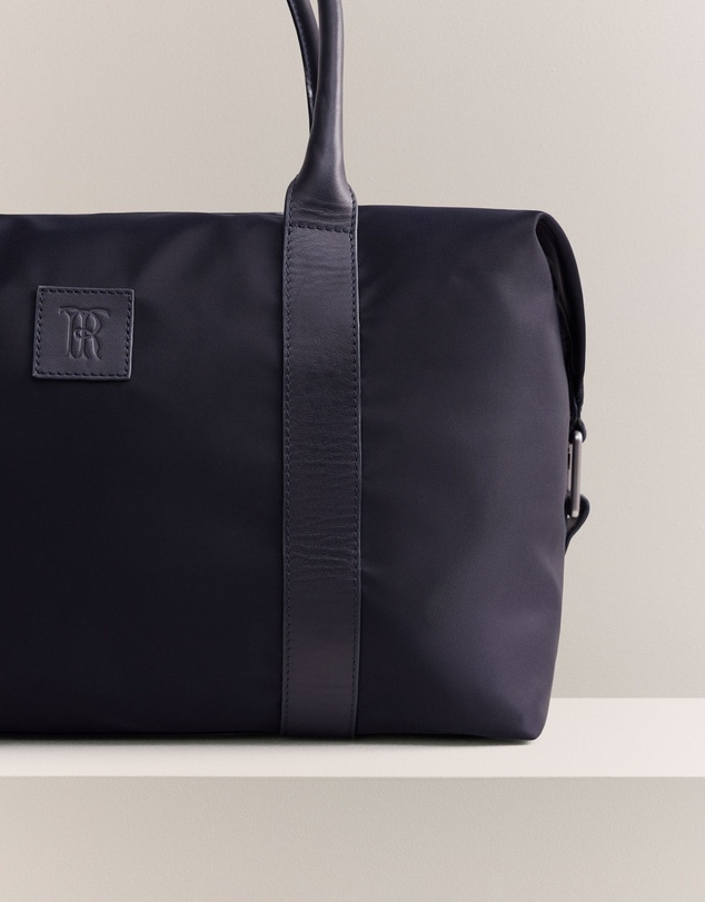 Trenery - Terra Leather Trimmed Travel Bag in Night Sky