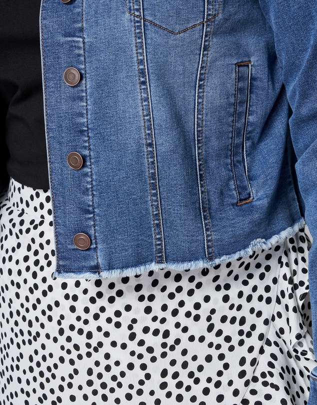 Sunday In The City - Chatterbox Crop Denim Jacket