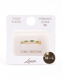 Lovisa - Gold Plated Sterling Silver Marquise Round Cubic Zirconia Ring