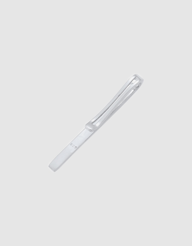 Kuzzoi - ICONIC EXCLUSIVE - Grooved Tie Pin in 925 Silver