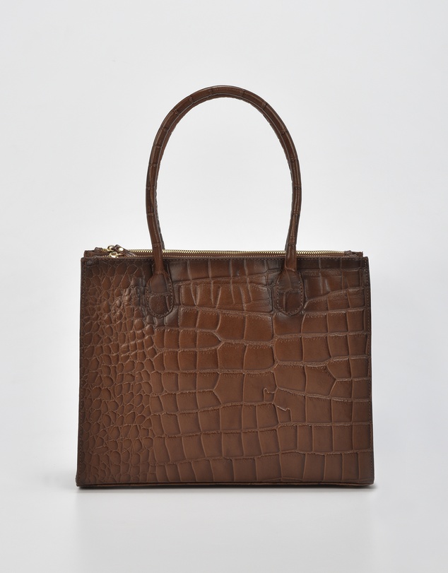 Cobb & Co - Waverley Croc Leather Dual Section Business Tote