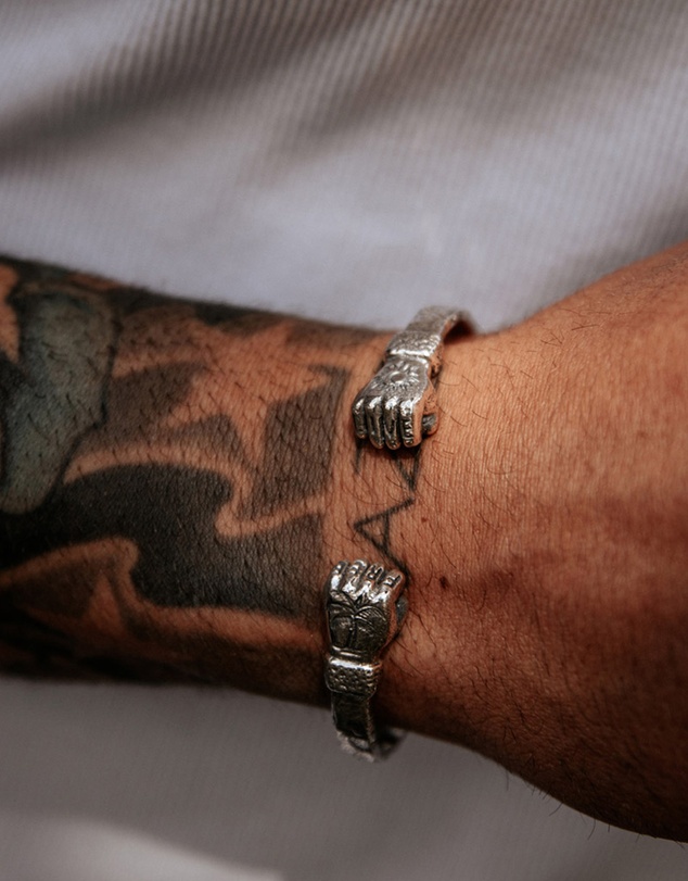 Haze & Glory - ICONIC EXCLUSIVE - Live Free Bangle in Oxidised 925 Silver