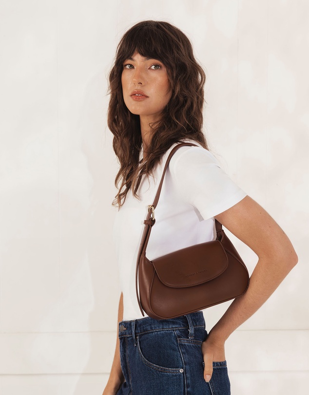 Morgan & Taylor - Kiara Shoulder Bag in Chocolate Brown