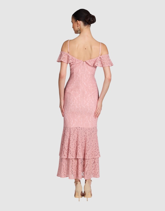 Romance by Honey and Beau - Trianna Off Shoulder Lace Dress