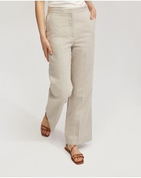 Oxford - Lauren Linen Blend Wide Leg Pants