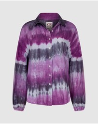 KINGA CSILLA - Purple Wave Chalm Shirt