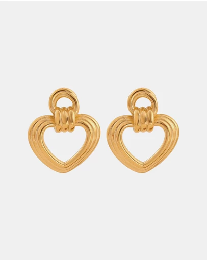 Zoe Olivia - Waterproof Muse Heart Stud Earrings