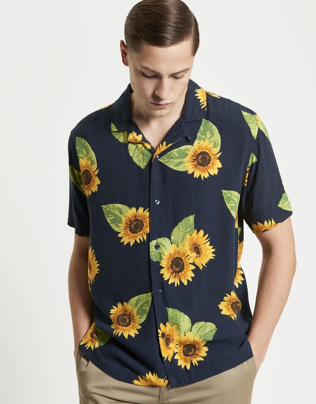 Ben Sherman - Sunflower Print Short Sleeve Shirt