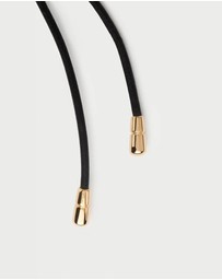 PDPAOLA - Sodalite Large Drop Pendant Leather Necklace