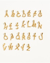 Reliquia - M Initial Gold Charm Necklace