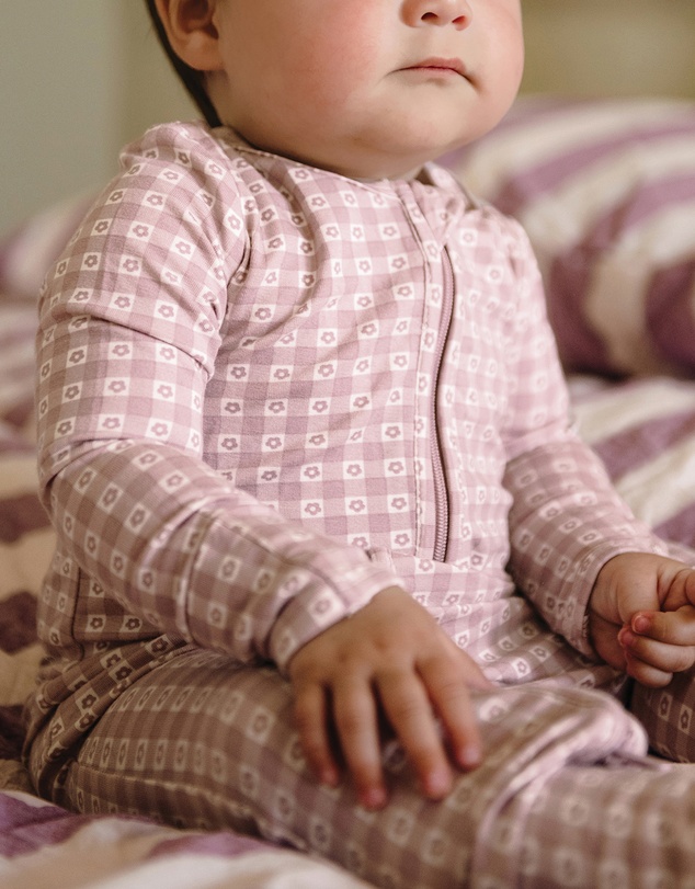 Kynd Baby - Day Or Night Onesie in Flower Gingham