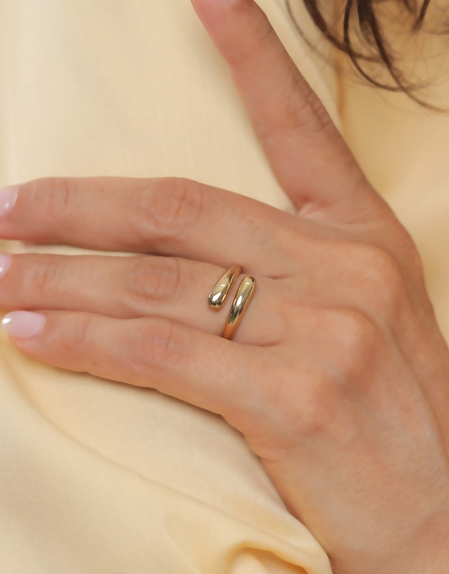 Elli Jewelry - Ring Everday 925 Sterling Silver Gold-Plated