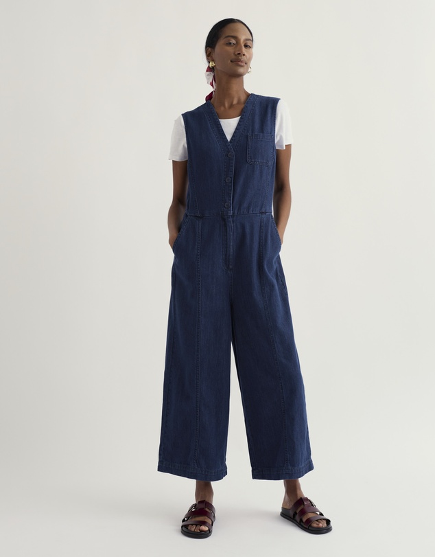 Seasalt - Seasalt Cornwall Navy Braya Wide Leg Jumpsuit