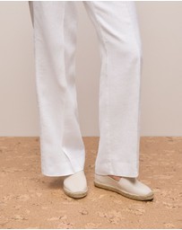 Trenery - Tallow Espadrille Flat in Oyster