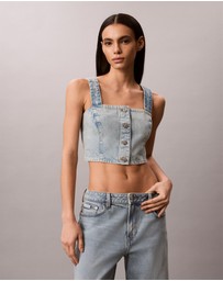 Calvin Klein Jeans - Denim Logo Tape Trucker Tank Top