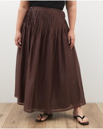 Atmos&Here Curvy - Frankie Pleated Maxi Skirt