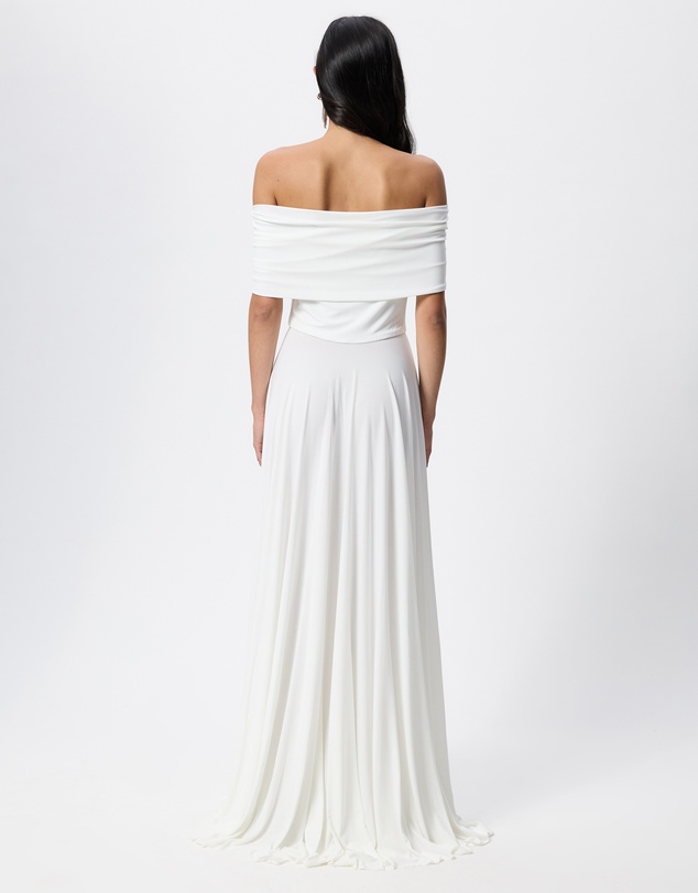 Norma Kamali - Sleeveless Cowl Neck Flared Gown