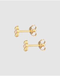 Elli Jewelry - Earrings Kids Ear Studs Flower Sparkling with Crystal in 925 Sterling Silver Gold Plated