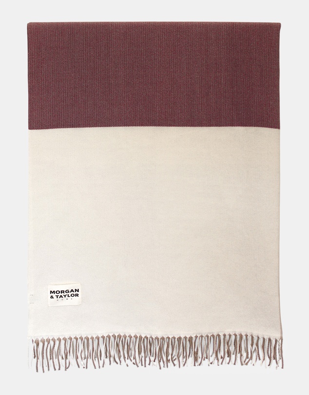 Morgan & Taylor - Asher Throw Blanket in Brown and Beige Check