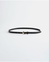 & Other Stories - Crescent-Buckle Slim Leather Belt