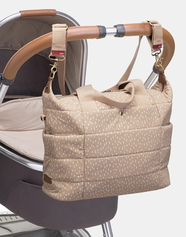 Storksak - Organic Tote Rain Drop Nappy Bag