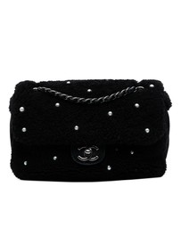 Pre-Loved by Azura Reborn - Pre-Loved Medium Shearling Pearl Studded Flap