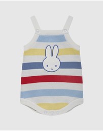 Kynd Baby - Miffy Knit Romper in Multi Stripe