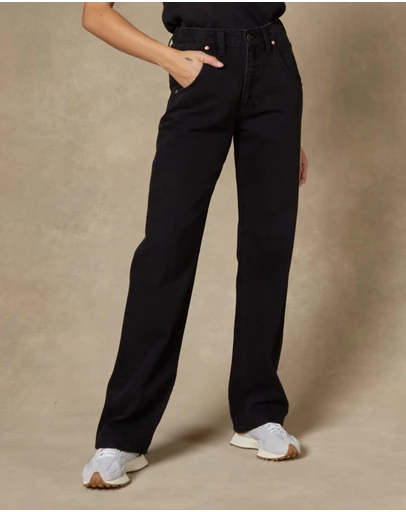 DRICOPER DENIM - Seville Straight Leg Black Jeans