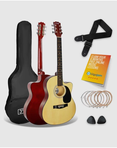 iWorld - 3rd Avenue Cutaway Acoustic Guitar Pack - Natural