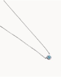 Kirstin Ash - Petite Birthstone Necklace September London Blue Topaz
