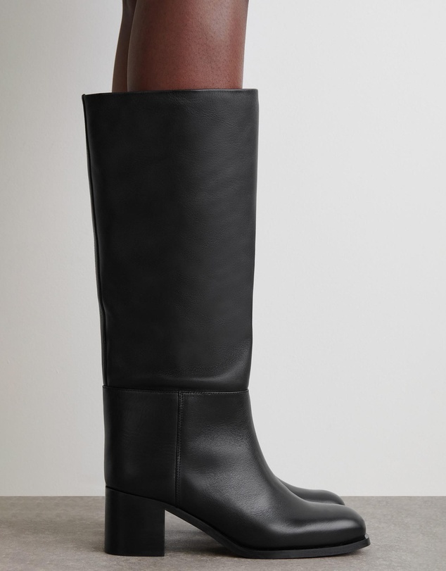 COS - Heeled Leather Knee Boots - Women's