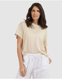 CAMIXA - Francy Linen Jersey T-Shirt Top