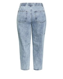 City Chic - Plus size Harley Fit Bridget Barrel Ankle Grazer Jean - vintage mid wash