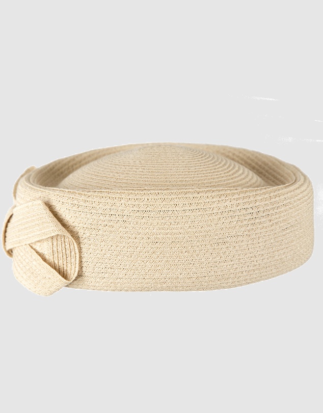 Max Alexander - Beige Braid Pillbox Hat