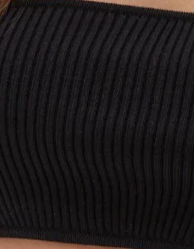Style Addict - Kaia Knit Bandeau - Black