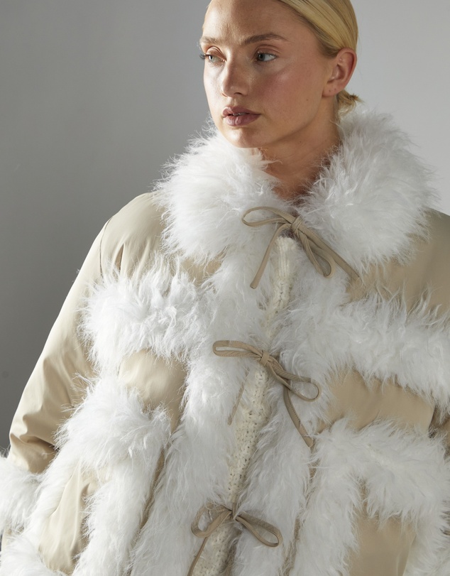 Glamorous - Tie Front Fur Lined Jacket