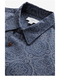 NEXT - Short Sleeve Tile Printed Printed 100% Cotton Shirt