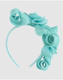 Max Alexander - Sinamay Curls Aqua Fascinator