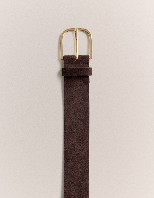 Trenery - Serin Suede Belt in Chocolate