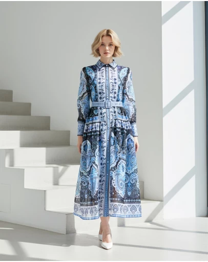 Mossée - Liora Printed Sheer Dress