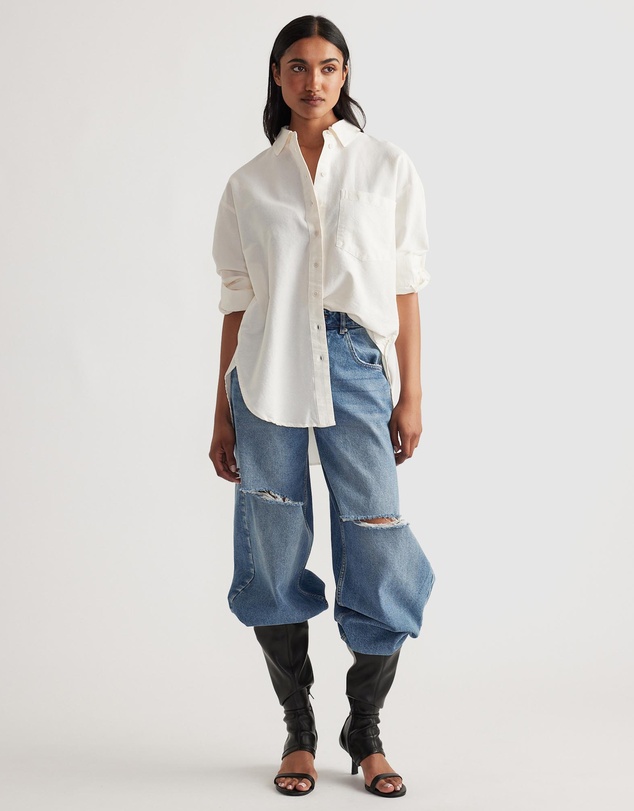 Decjuba - Heather Oxford Oversized Shirt