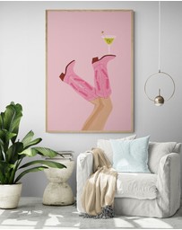 Inka Arthouse - Martini In Texas Art Print