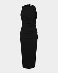 Forcast - Leah Side Ruched Midi Dress