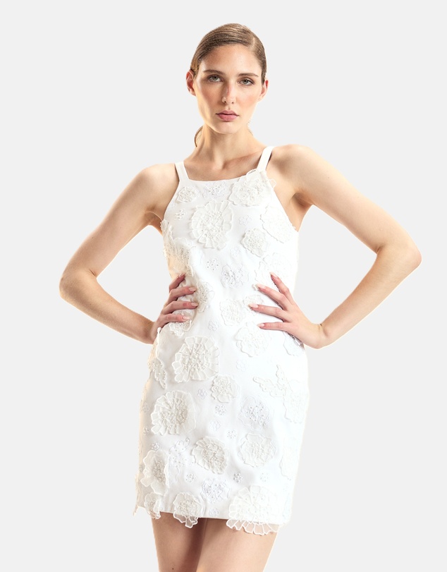 Cynthia Rowley - 3D Applique Fitted Mini Dress