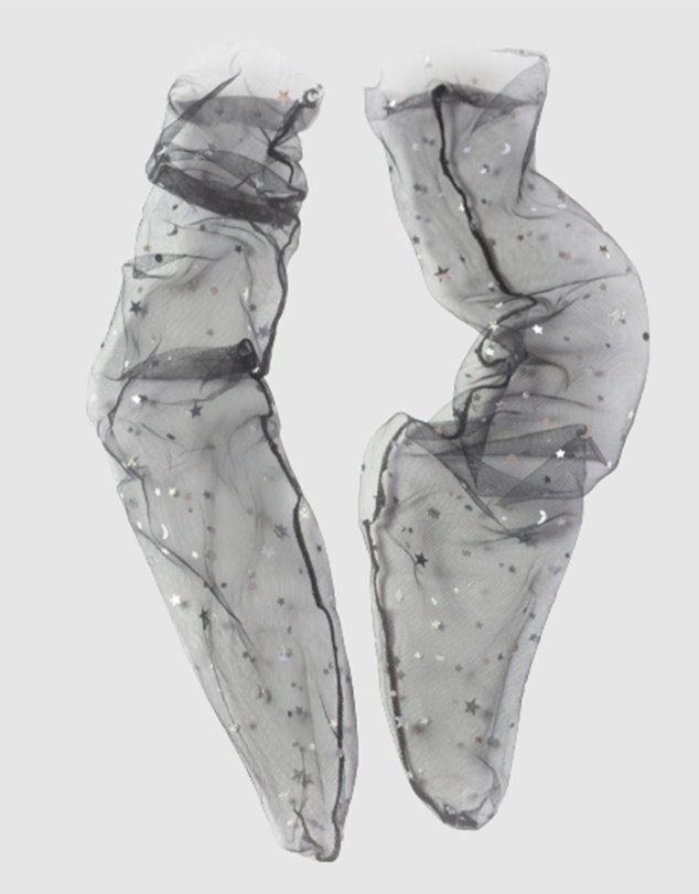 High Heel Jungle - Starry Sky Tulle Socks - Black