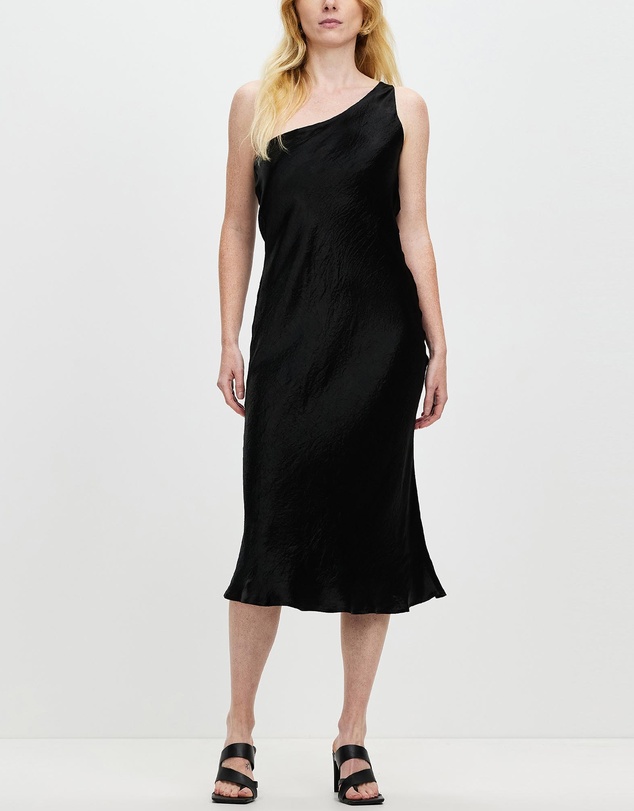 Third Form - Running Water Bias One Shoulder Dress