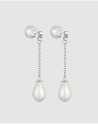 Elli Jewelry - Earrings Earjacket Drop Trend with shell core pearls in 925 sterling silver