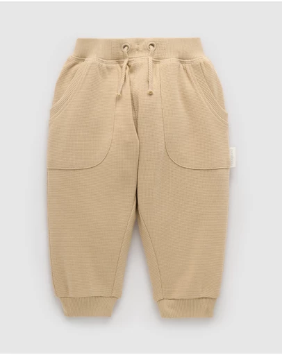 Purebaby - Textured Slouchy Pants-Kids-Babies